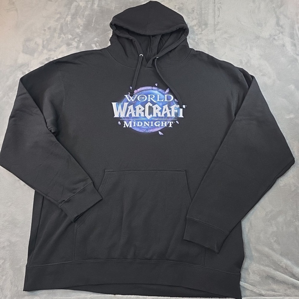 world of warcraft Midnight Black Graphic Hoodie Size 3XL‎ VGC